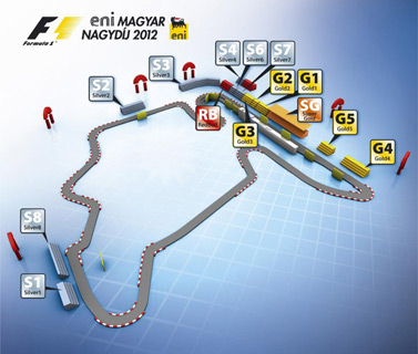 Hungaroring - forma 1 magyar nagydíj térkép