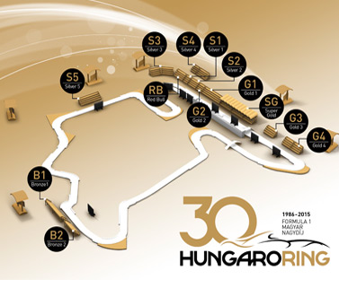 Hungaroring - forma 1 magyar nagydíj térkép